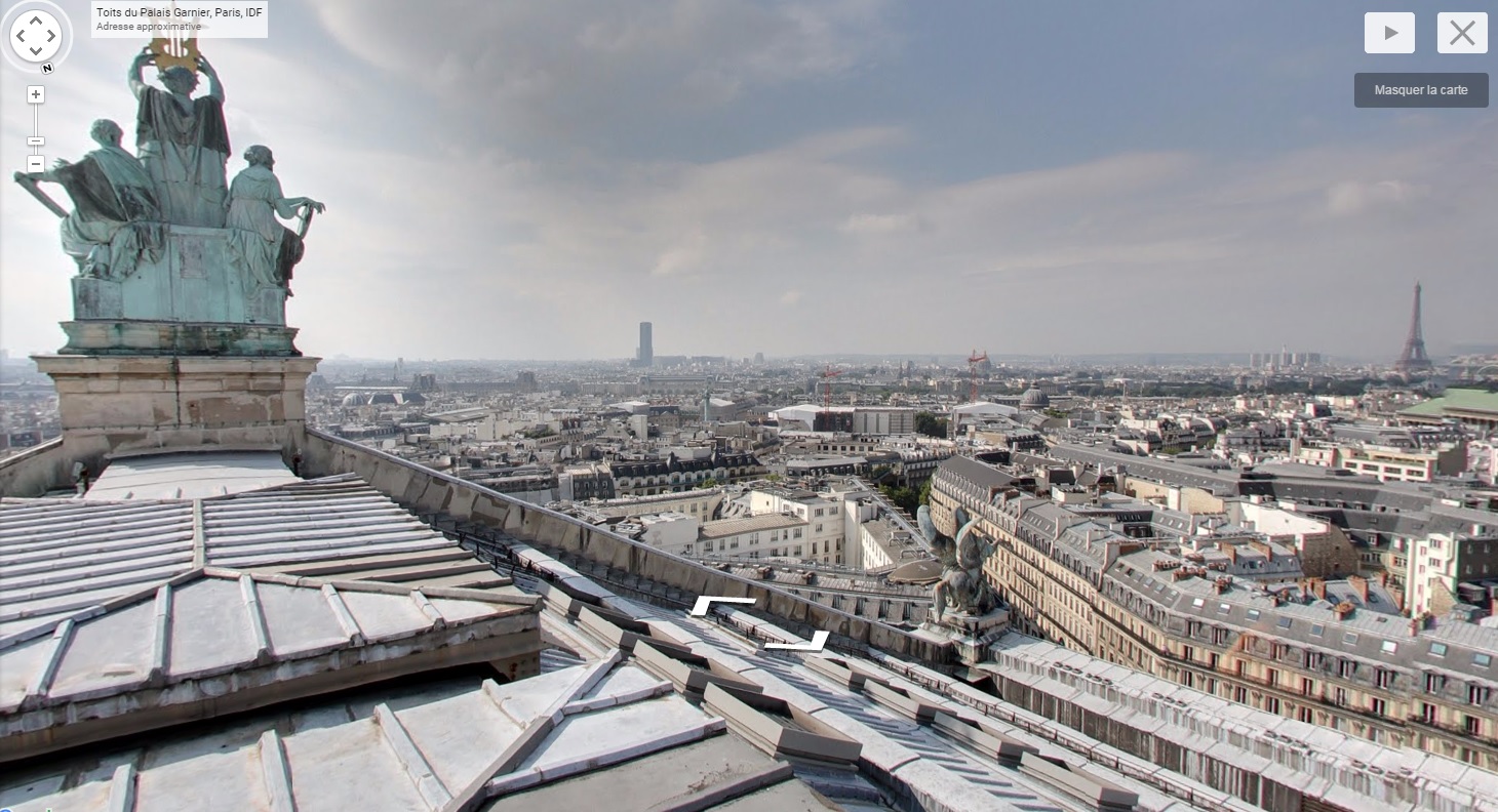 La vue du toit du Palais Garnier