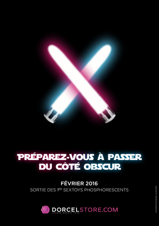 Dorcel fait la promo de ses sextoys phosphorescents avec Star Wars